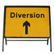 Diversion Ahead Sign - Zintec Metal Sign Dia 2702 Face | 1050x750mm