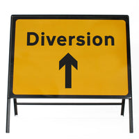 Diversion Ahead Sign - Zintec Metal Sign Dia 2702 Face | 1050x750mm