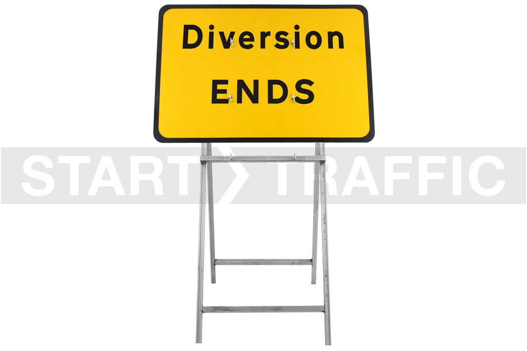 Diversion Ends Sign Diagram 2702 | Quick Fit (face only) | 1050x750mm