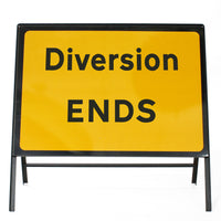 Diversion Ends Sign - Zintec Metal Sign Dia 2702 Face | 1050x750mm