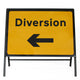 Diversion Left Sign - Zintec Metal Sign Dia 2702L Face | 1050x750mm