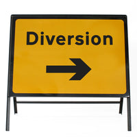 Diversion Right Sign - Zintec Metal Sign Dia 2702 Face | 1050x750mm