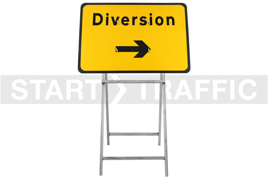 Diversion Right Sign Diagram 2702 | Quick Fit (face only) | 1050x750mm