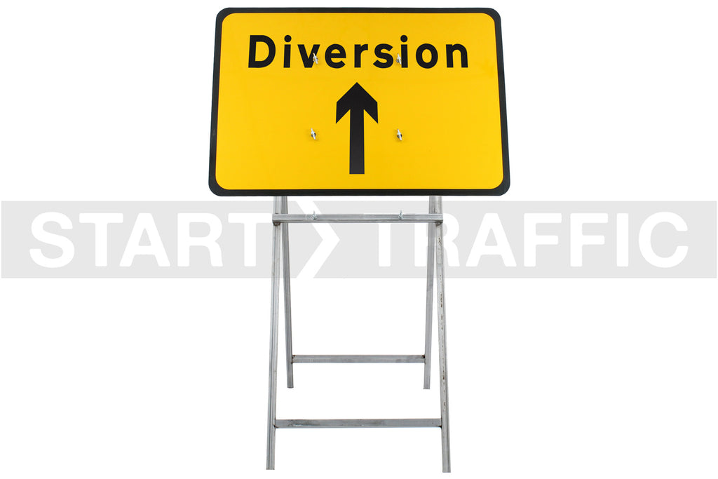 Diversion Ahead Sign Diagram 2702 | Quick Fit (face only) | 1050x750mm