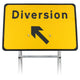 Diversion Up Left Sign Diagram 2702 |Quick Fit (face only) | 1050x750mm