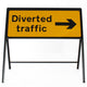 Diverted Traffic Right Sign - Zintec Metal Sign Dia 2703 Face | 1050x450mm