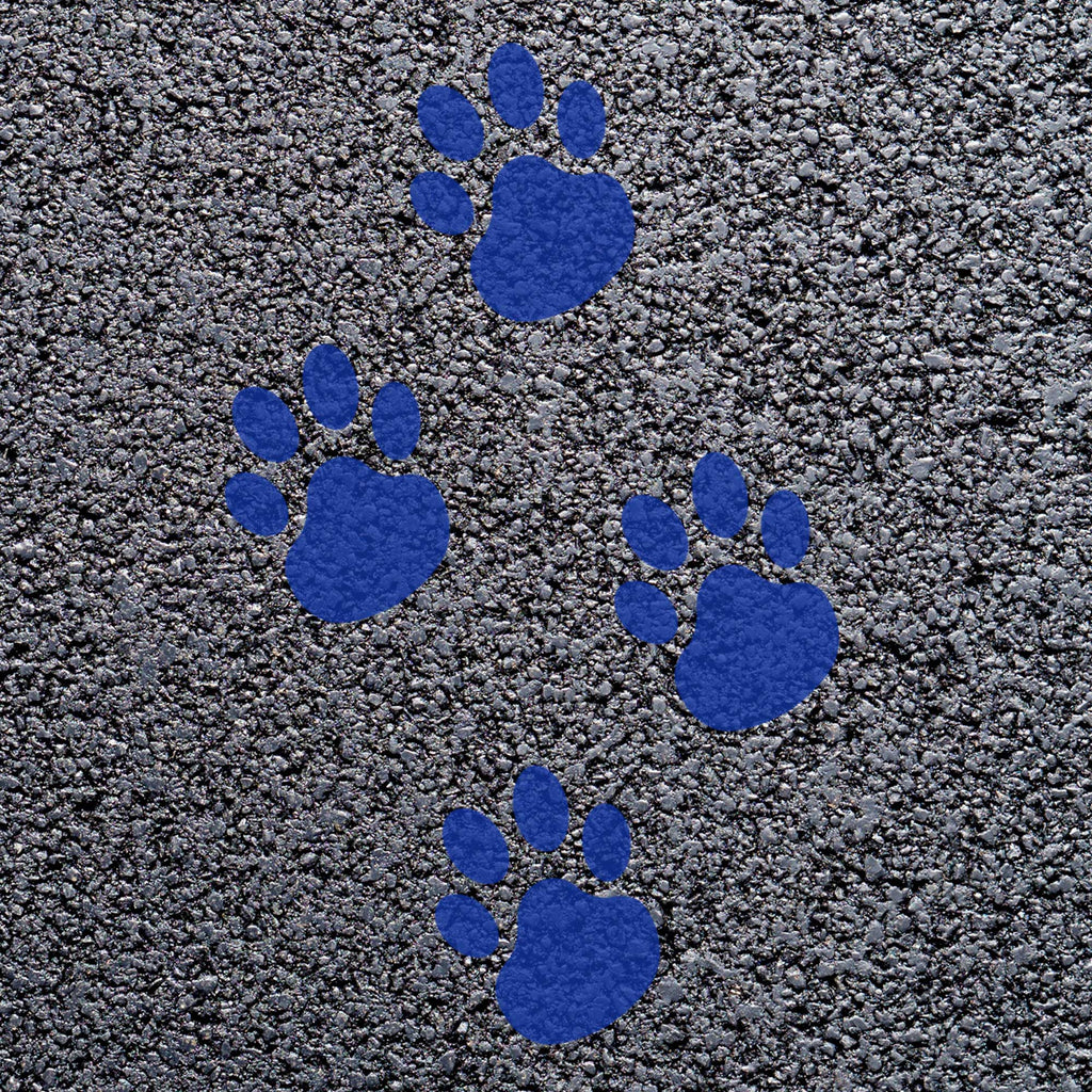 Animal Footprint Playground Markings (Pair) (Blue (Signal) - RAL 5005 / Dog Footprint)