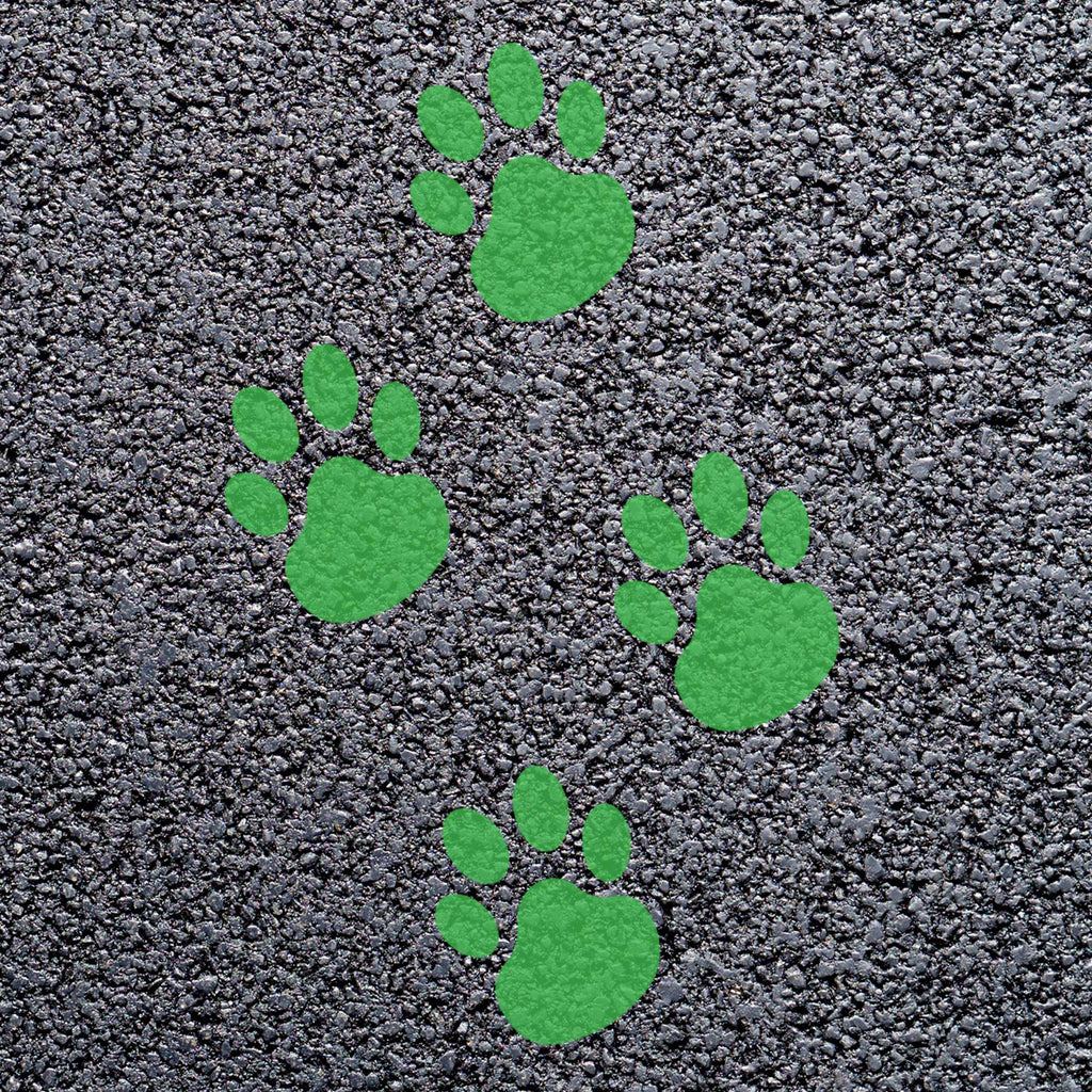 Animal Footprint Playground Markings (Pair) (Langley Green - 6018 / Dog Footprint)