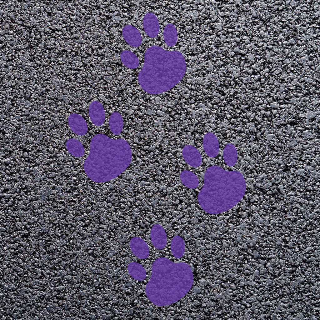 Animal Footprint Playground Markings (Pair) (Violet (Signal) - RAL 4008 / Dog Footprint)