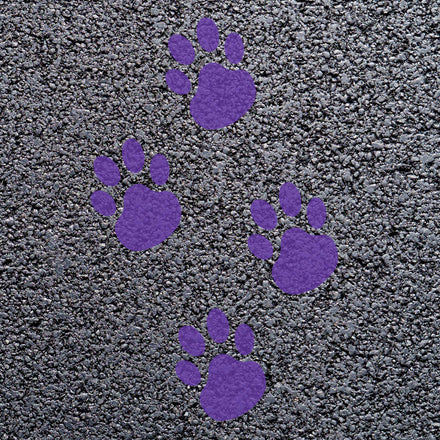 Animal Footprint Playground Markings (Pair) (Violet (Signal) - RAL 4008 / Dog Footprint)