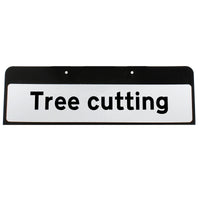 Tree cutting Sign QuickFit EnduraSign Drop Supplementary Plate Dia 7001.1 | 870x275mm