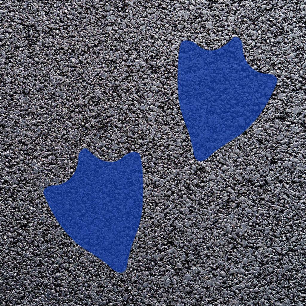 Animal Footprint Playground Markings (Pair) (Blue (Signal) - RAL 5005 / Duck Footprint)