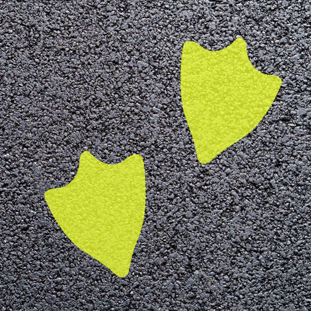 Animal Footprint Playground Markings (Pair) (Yellow (Zinc) - RAL 1018 / Duck Footprint)