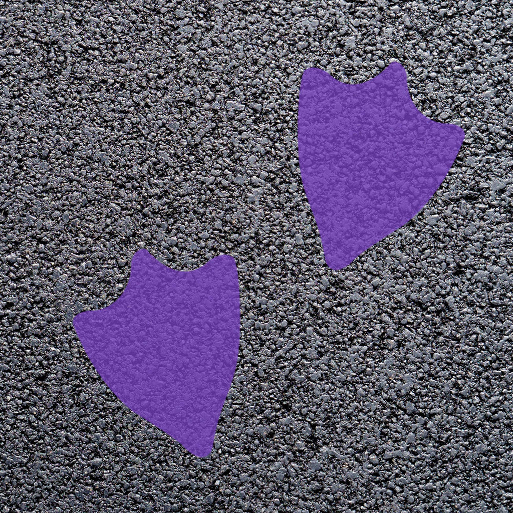 Animal Footprint Playground Markings (Pair) (Violet (Signal) - RAL 4008 / Duck Footprint)