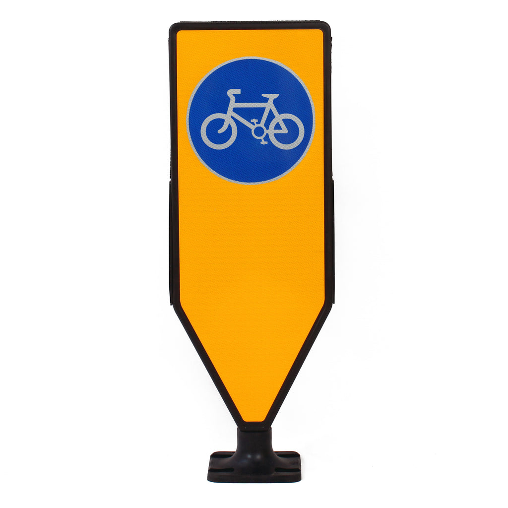 Solar Duraflex Self Righting Traffic Bollard | Multiple Options (Cycle Route (D955) / No Sticker)