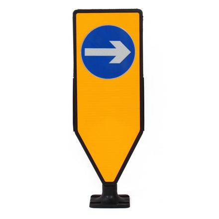 Solar Duraflex Self Righting Traffic Bollard | Multiple Options (Right (D606) / No Sticker)