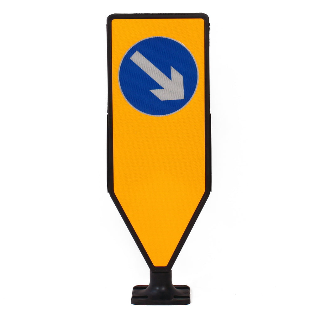 Solar Duraflex Self Righting Traffic Bollard | Multiple Options (Keep Right (D610) / No Sticker)