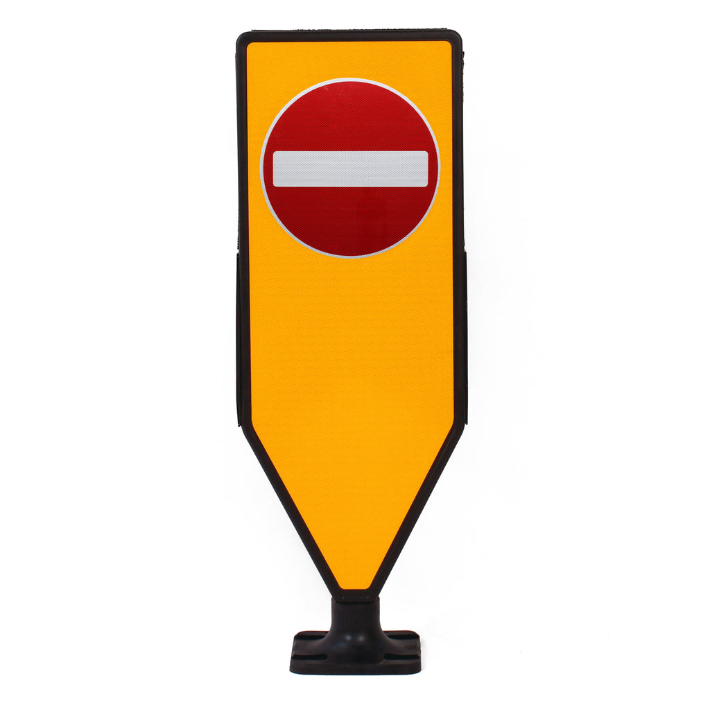 Solar Duraflex Self Righting Traffic Bollard | Multiple Options (No Entry (D616) / No Sticker)