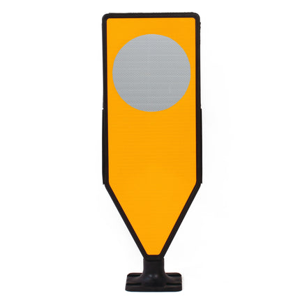 Solar Duraflex Self Righting Traffic Bollard | Multiple Options (Plain Face (White Circle) / No Sticker)