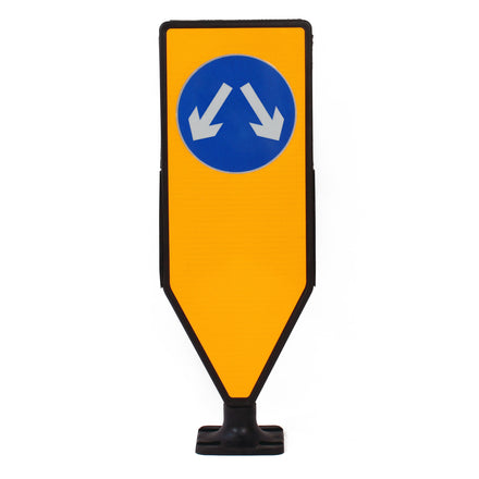 Solar Duraflex Self Righting Traffic Bollard | Multiple Options (Pass Either Side (D611) / No Sticker)