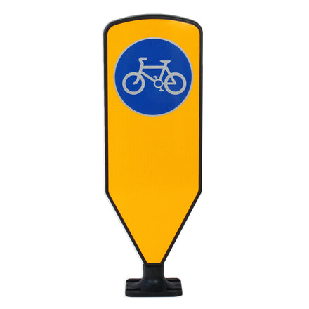 Duraflex Self Righting Traffic Bollard | Multiple Options (Cycle Route (D955) / Black / No Sticker)