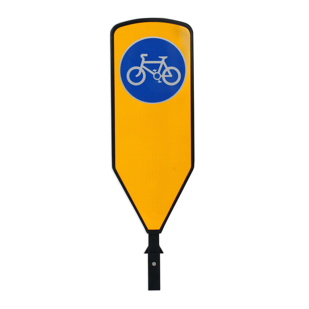 Duraflex Self Righting Traffic Bollard | NAL Compatible (Black / Cycle Route (D955) / No Sticker)