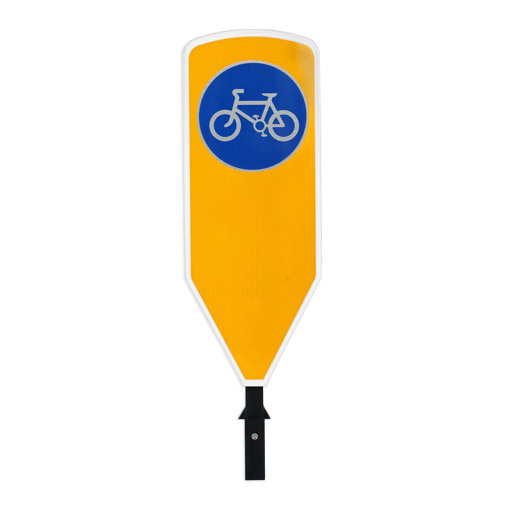 Duraflex Self Righting Traffic Bollard | NAL Compatible (White / Cycle Route (D955) / No Sticker)