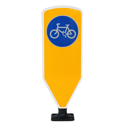 Duraflex Self Righting Traffic Bollard | Multiple Options (Cycle Route (D955) / White / No Sticker)