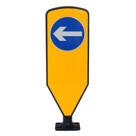 Duraflex Self Righting Traffic Bollard | Multiple Options (Left (D606) / Black / No Sticker)