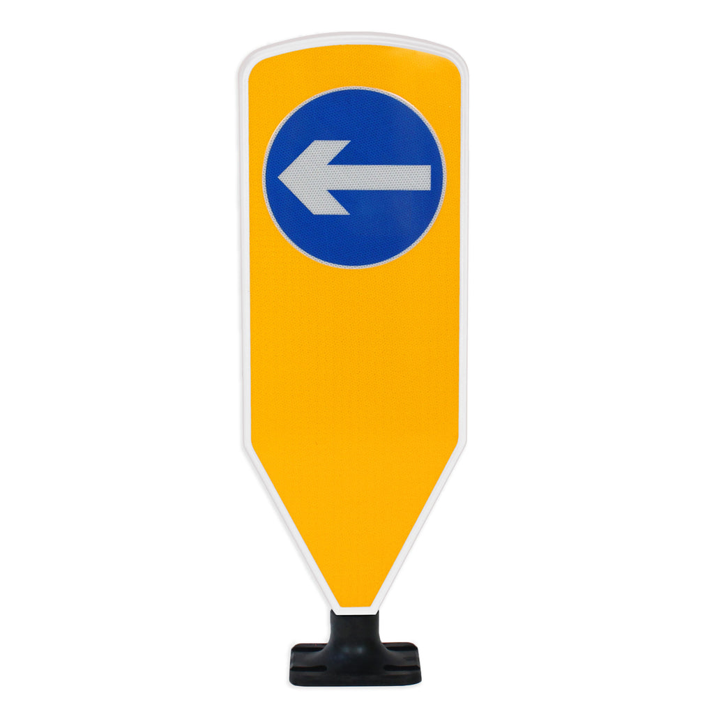 Duraflex Self Righting Traffic Bollard | Multiple Options (Left (D606) / White / No Sticker)