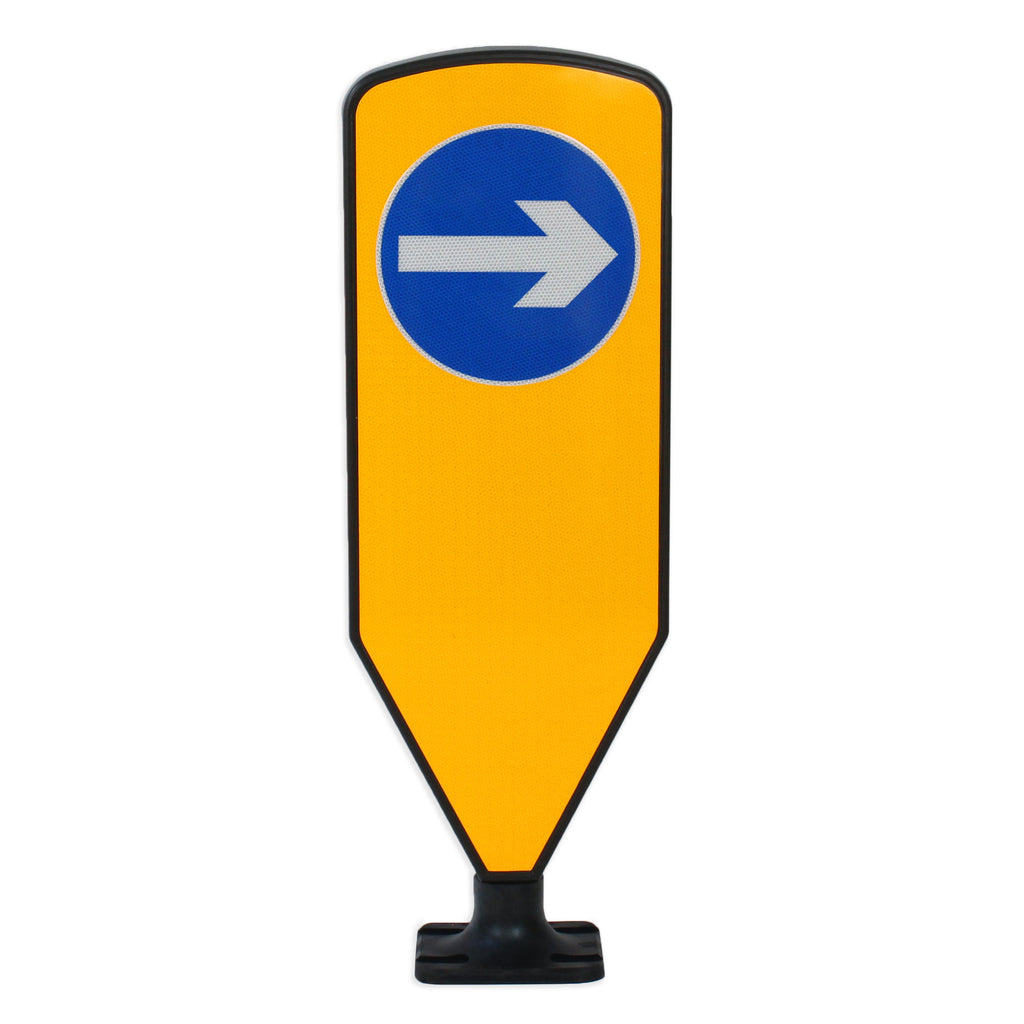 Duraflex Self Righting Traffic Bollard | Multiple Options (Right (D606) / Black / No Sticker)