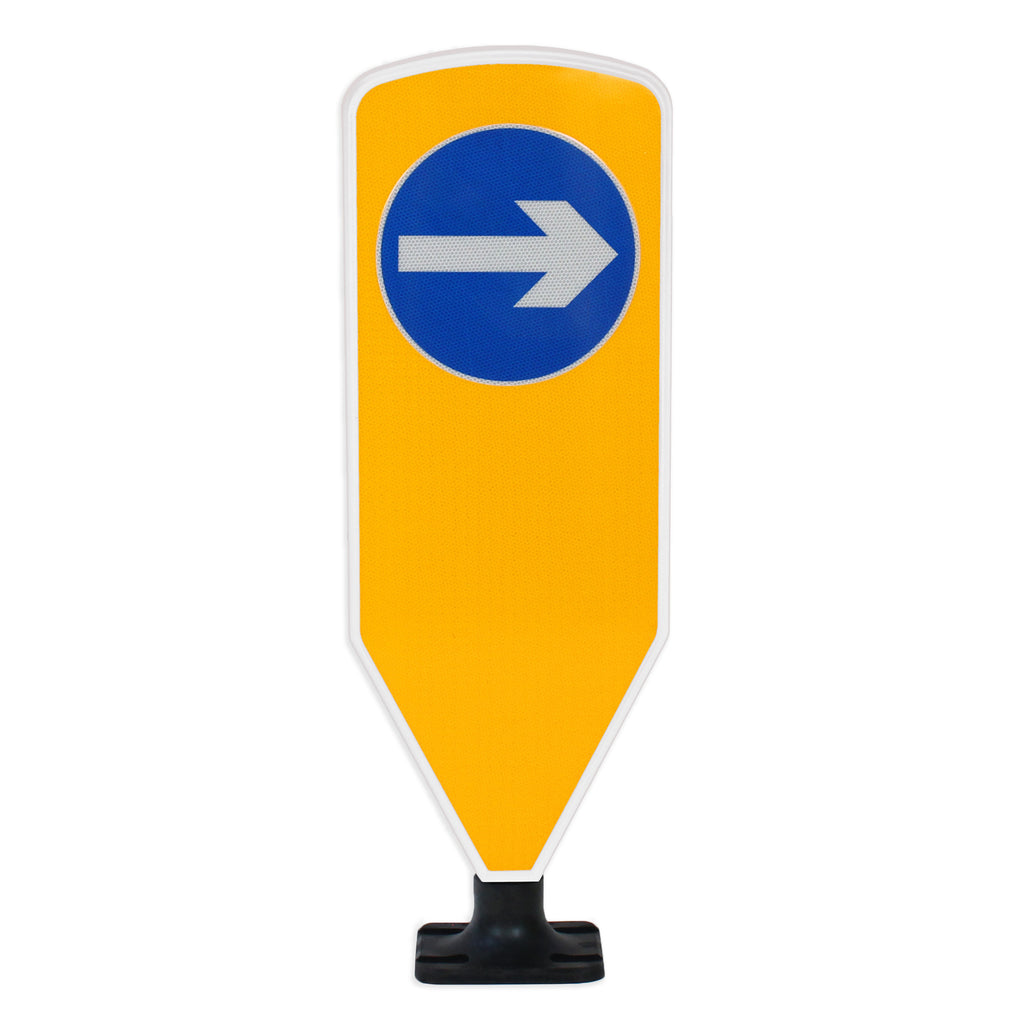 Duraflex Self Righting Traffic Bollard | Multiple Options (Right (D606) / White / No Sticker)