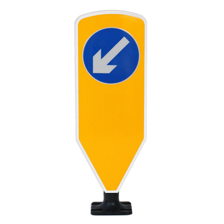 Duraflex Self Righting Traffic Bollard | Multiple Options (Keep Left (D610) / White / No Sticker)