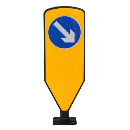 Duraflex Self Righting Traffic Bollard | Multiple Options (Keep Right (D610) / Black / No Sticker)