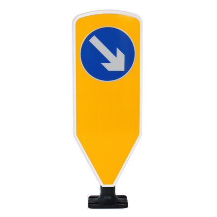 Duraflex Self Righting Traffic Bollard | Multiple Options (Keep Right (D610) / White / No Sticker)