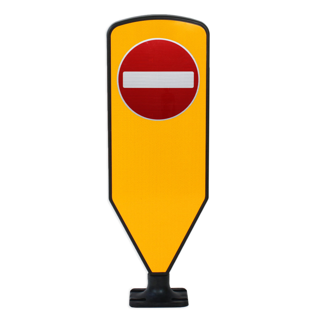 Duraflex Self Righting Traffic Bollard | Multiple Options (No Entry (D616) / Black / No Sticker)