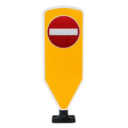 Duraflex Self Righting Traffic Bollard | Multiple Options (No Entry (D616) / White / No Sticker)