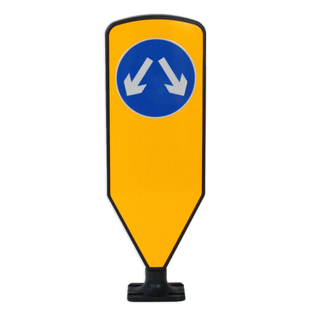 Duraflex Self Righting Traffic Bollard | Multiple Options (Pass Either Side (D611) / Black / No Sticker)