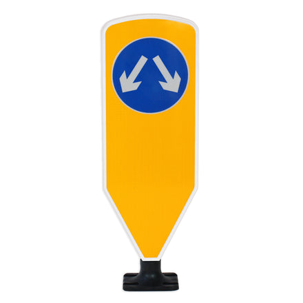 Duraflex Self Righting Traffic Bollard | Multiple Options (Pass Either Side (D611) / White / No Sticker)