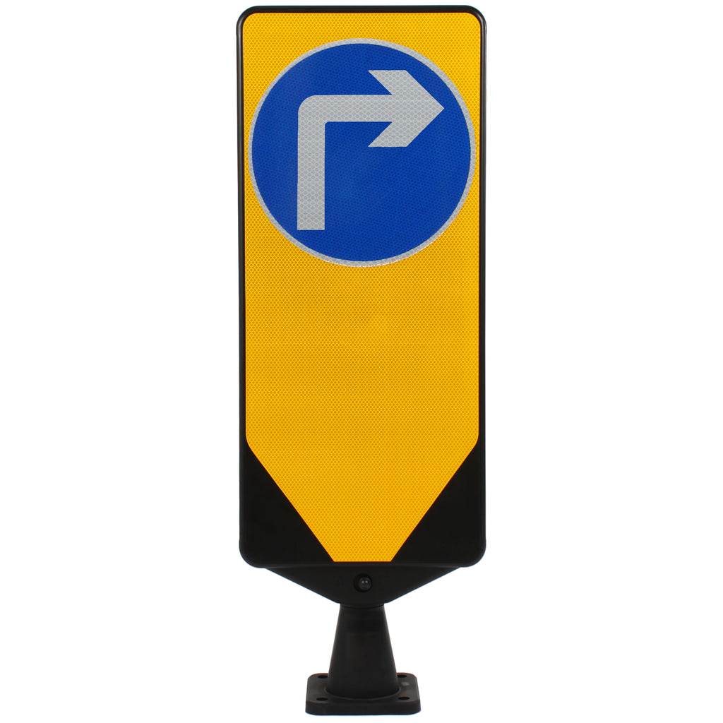 Dynaflex Self Righting Traffic Bollard | Multiple Options (Turn Right Ahead (D609))