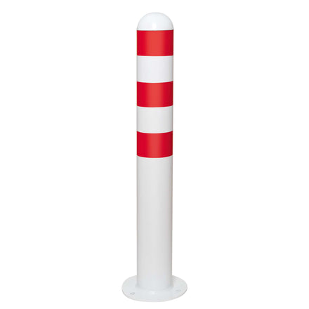 Traffic Line EV Charging Point Protection Bollard Powder Coated White