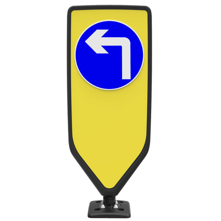 ST EVO-N Bollard Self Righting Reflective Traffic Bollard (Turn Left Ahead (D609) / No Sticker)