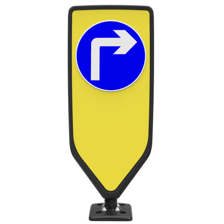 ST EVO-N Bollard Self Righting Reflective Traffic Bollard (Turn Right Ahead (D609) / No Sticker)