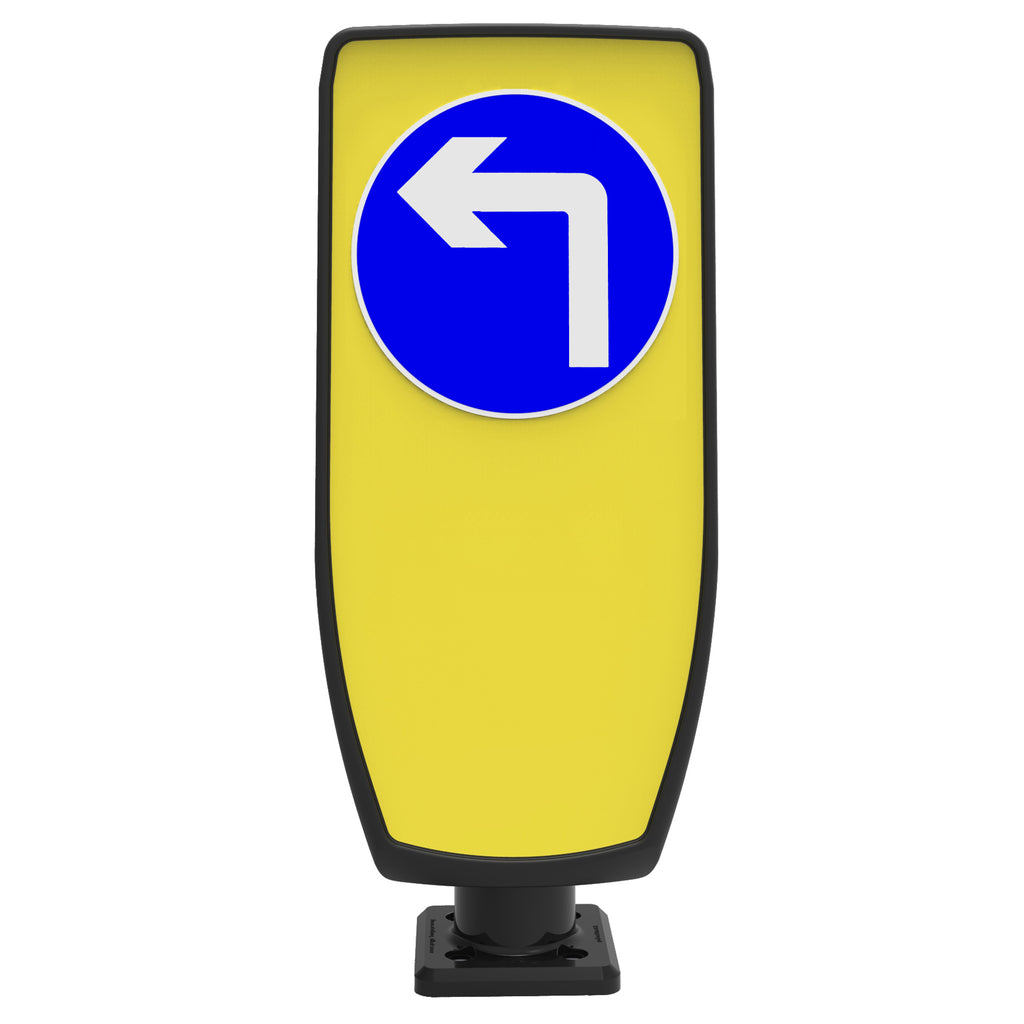 ST EVO-S Bollard Self Righting Solar Traffic Bollard (Turn Left Ahead (D609) / No Sticker)