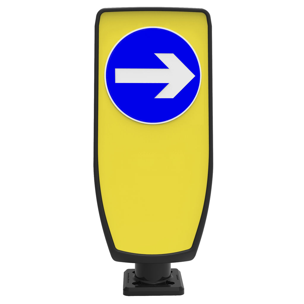 ST EVO-S Bollard Self Righting Solar Traffic Bollard (Right (D606) / No Sticker)