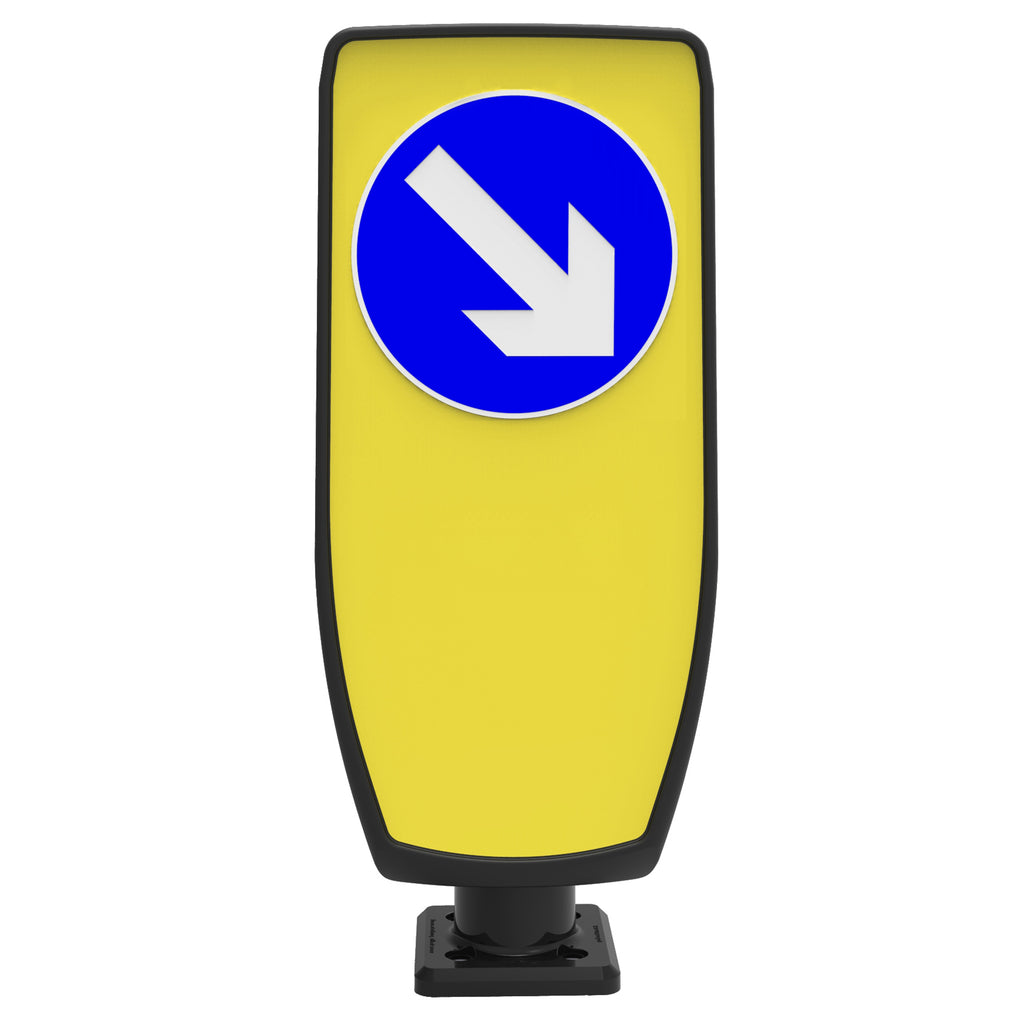 ST EVO-S Bollard Self Righting Solar Traffic Bollard (Keep Right (D610) / No Sticker)