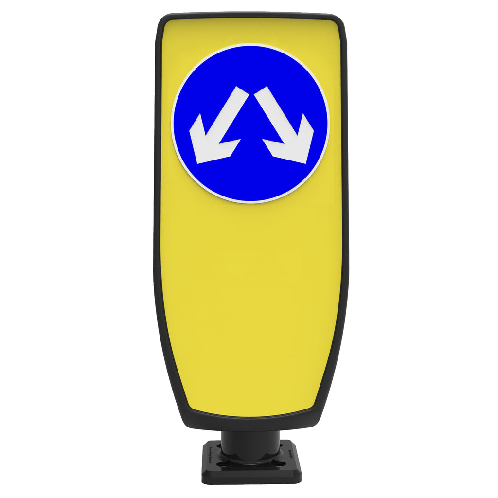 ST EVO-S Bollard Self Righting Solar Traffic Bollard (Pass Either Side (D611) / No Sticker)