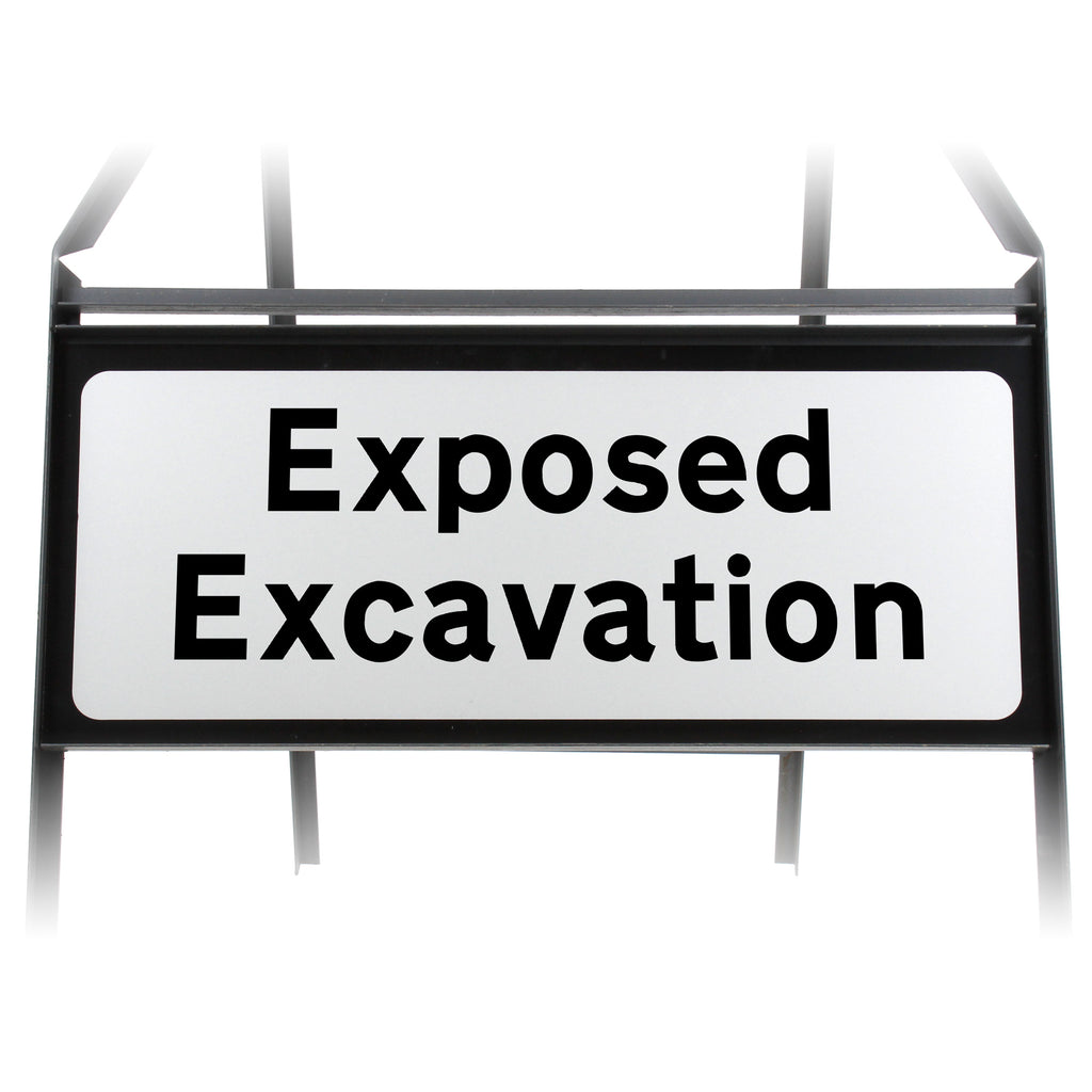 Exposed Excavation Supplementary Plate - Metal Sign