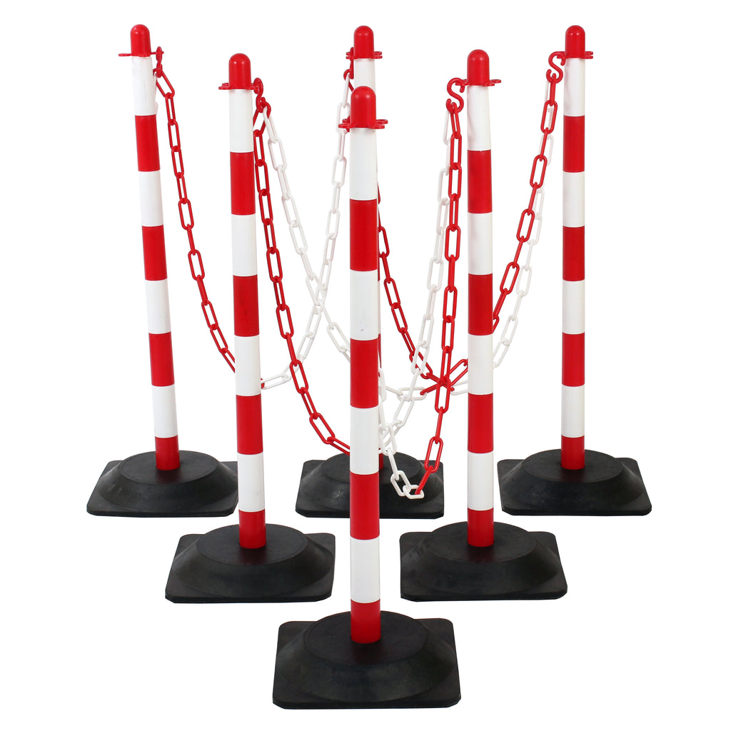 Safety Chain Posts Guarda Post & Chain Barriers 6 Post Kit – Start Safety UK
