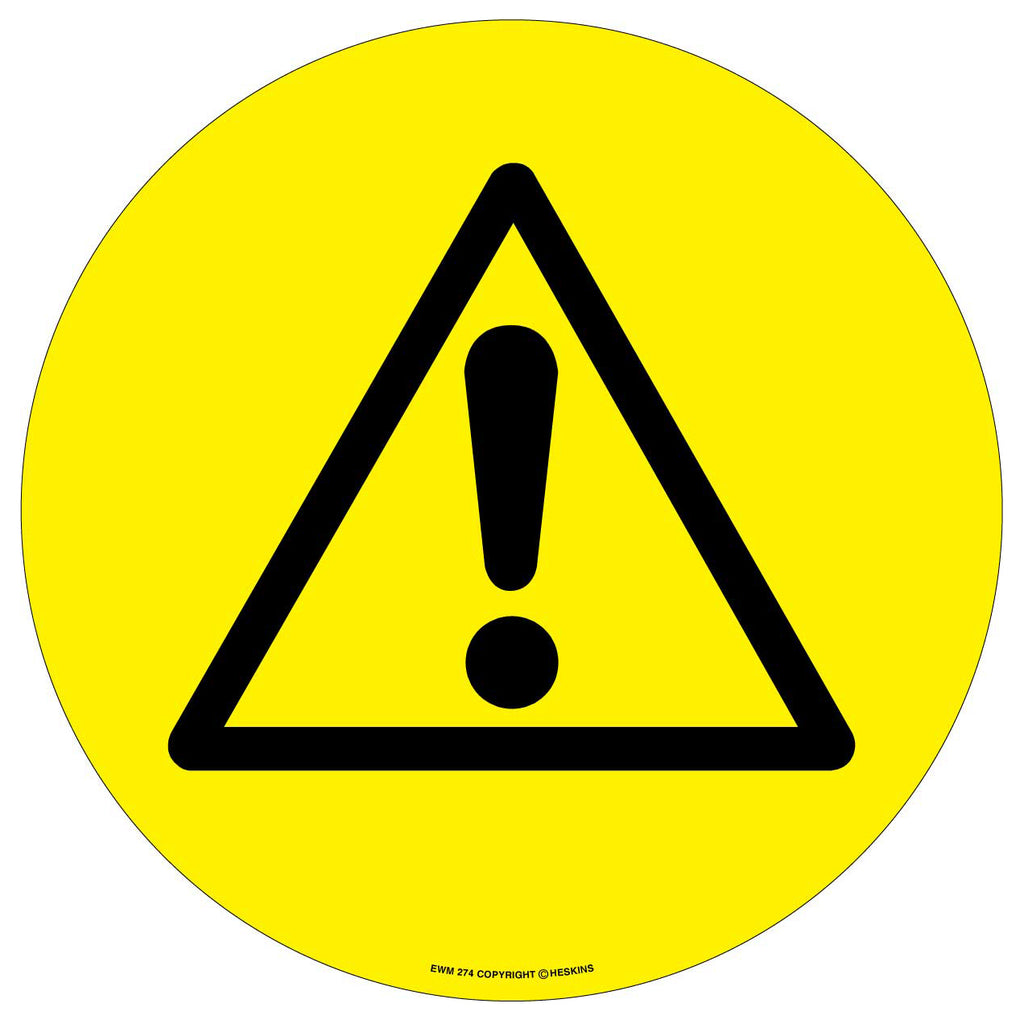 Warning Caution - Exclamation Mark Floor Sign - Self Adhesive